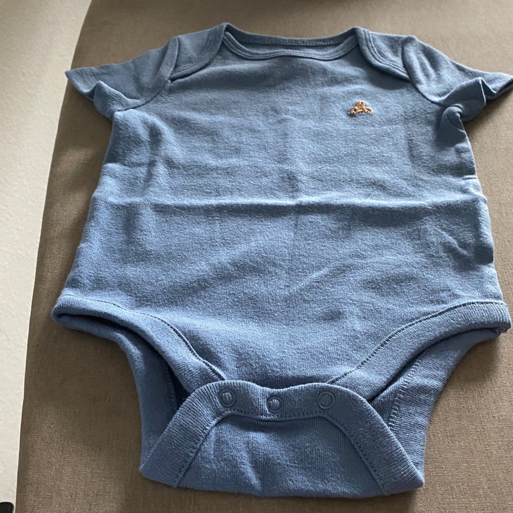 GAP Soft Blue Baby Bodysuit